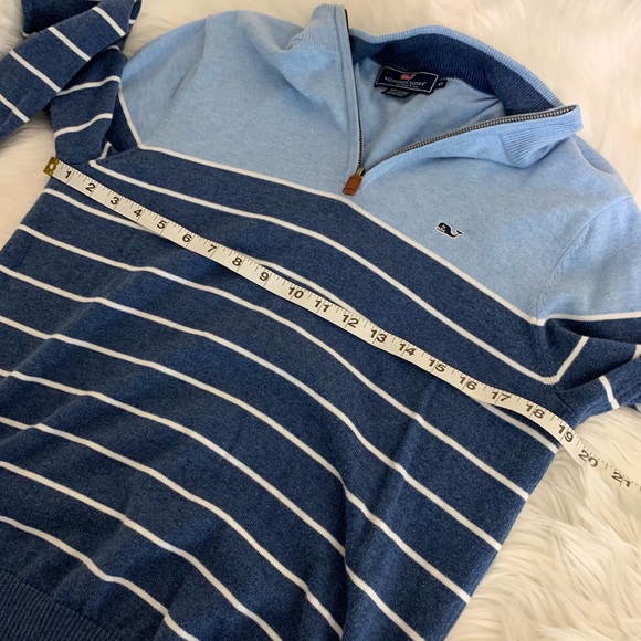 Vineyard Vines 1/4 Zip Pullover Sweater Stripe XS - Picture 7 of 7